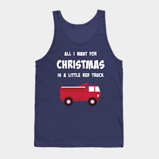 Funny Little Red Truck for Christmas Tank Top